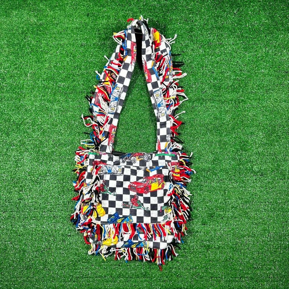 Race Car Fringe Tote Bag